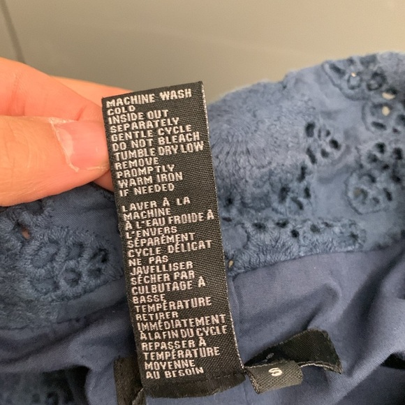 Sandro eyelet Women's Blue Lace Blazer - Picture 6 of 6